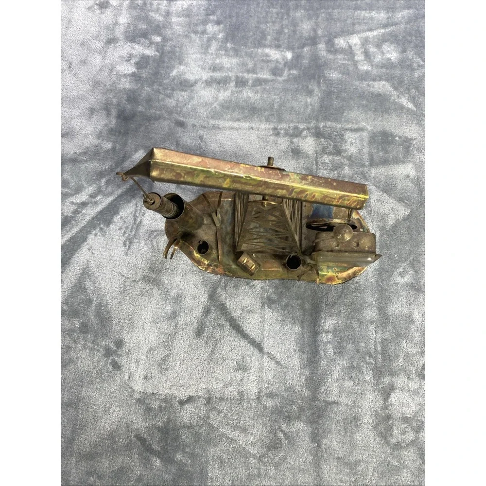 Vintage Copper Oil Well Sculpture Motion Music Box The Dream 9.5"x 10.5" Working - Picture 4 of 12